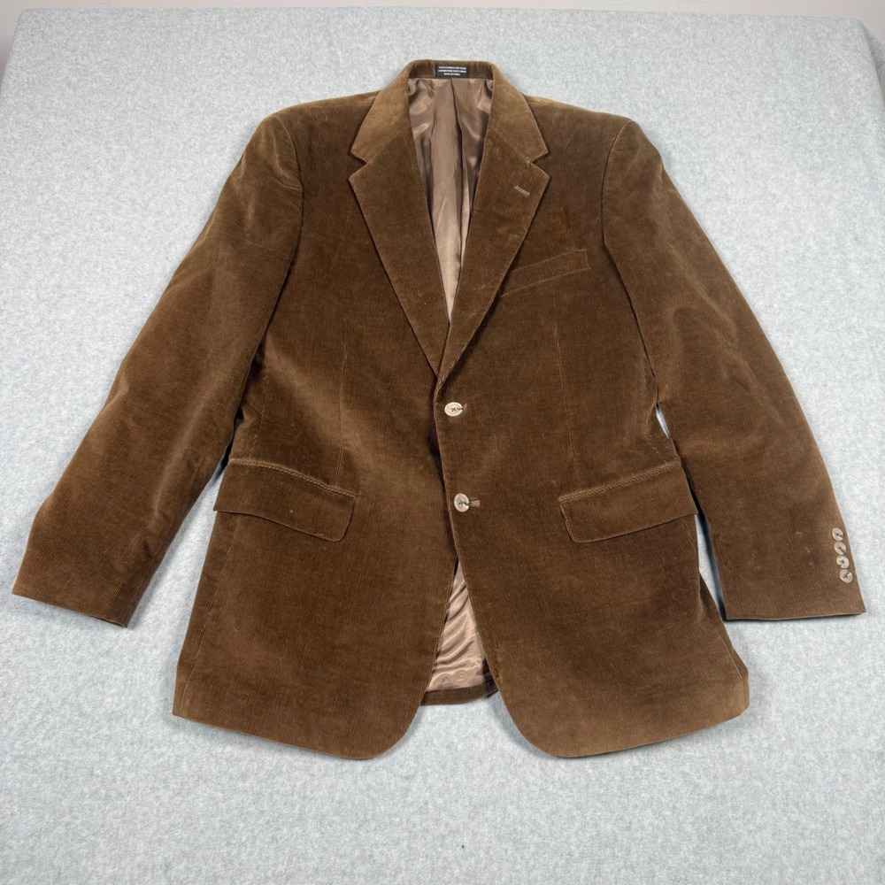 Evan-Picone Mens Brown Stretch Corduroy Blazer Jacket 40 Long Hecht's Store